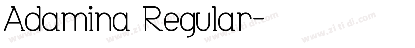 Adamina Regular字体转换